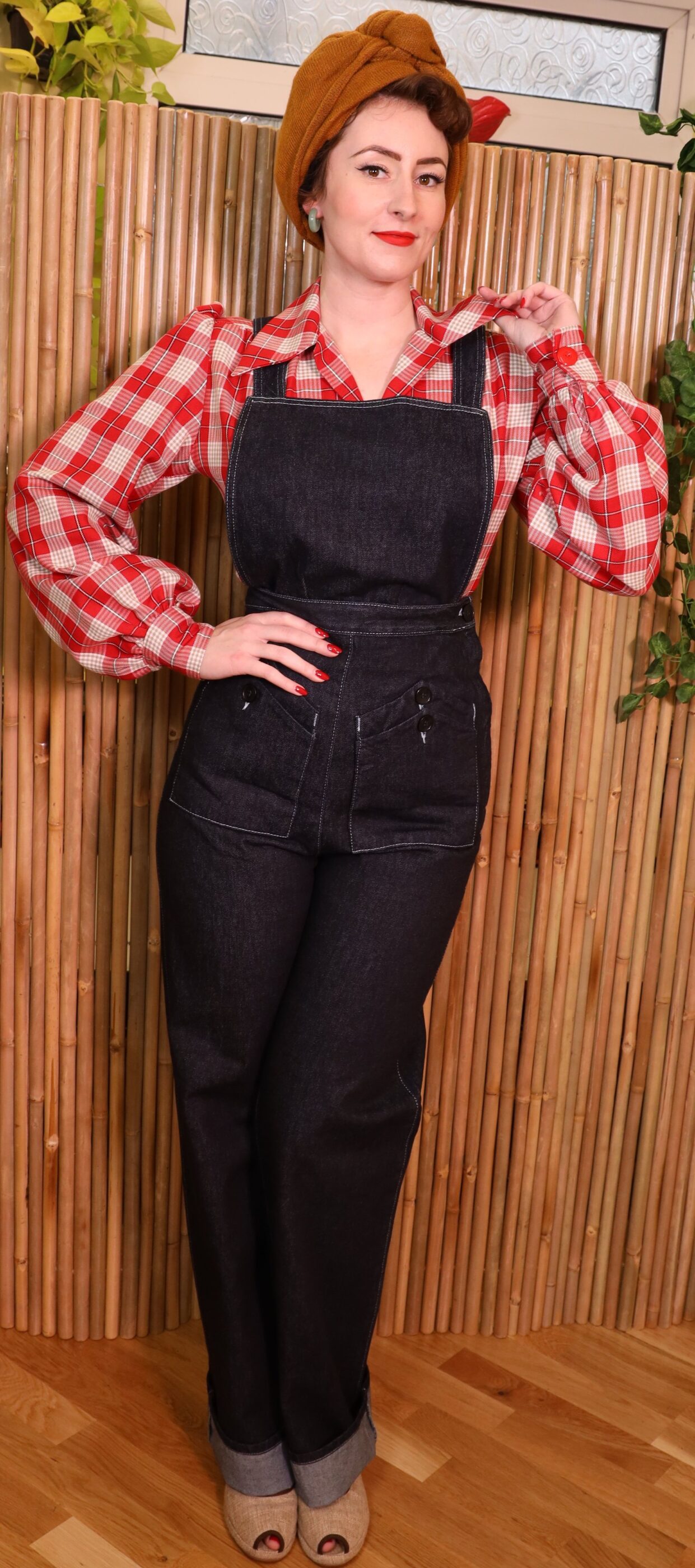 Indigo dungarees outlet