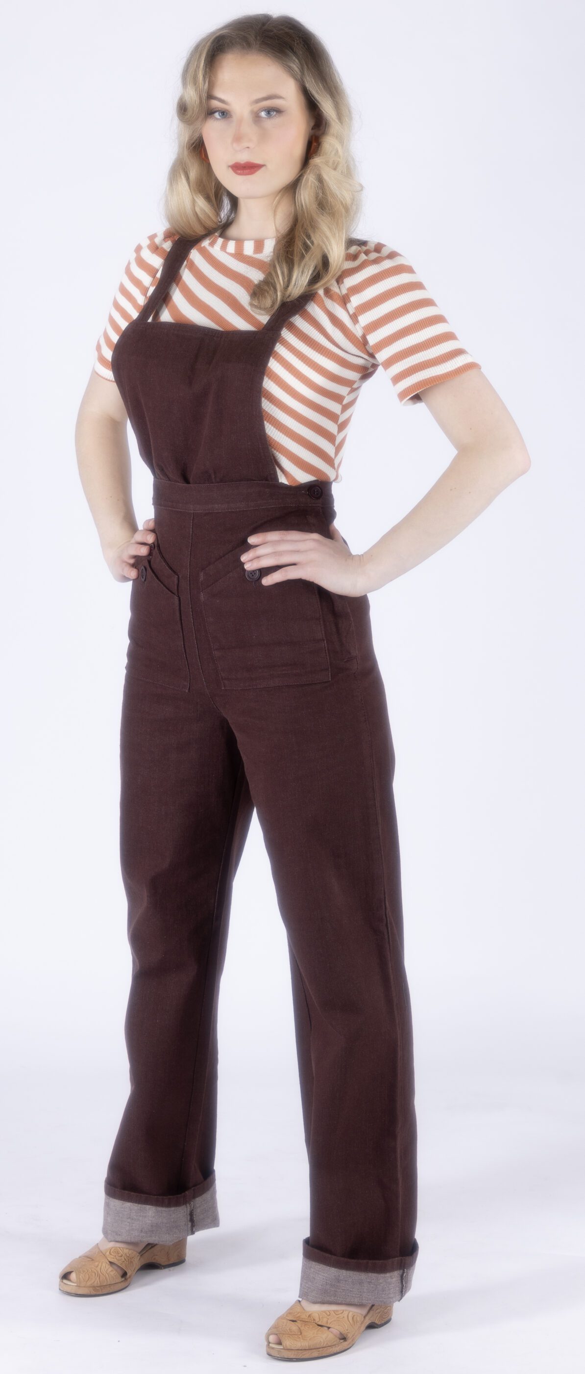 Mineral Wash Bell Bottom Pants in Brown - The Rustic Rack Boutique